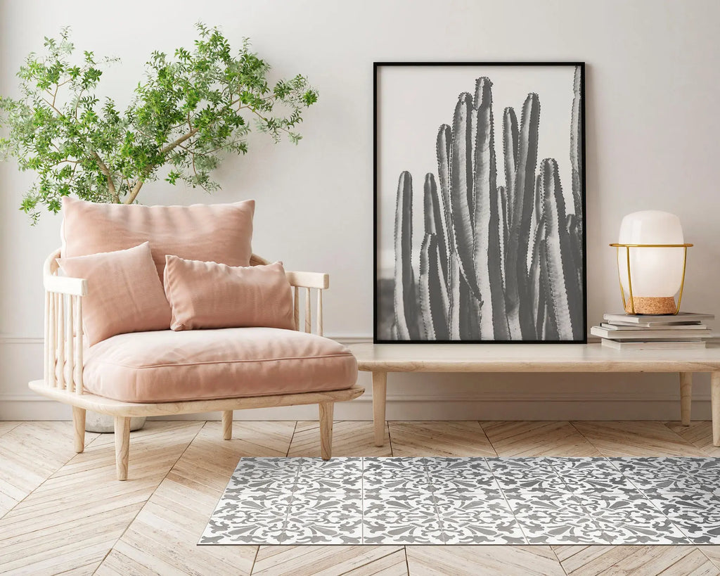 Alfombra Hidráulica Geométrica Gris Home & Living 