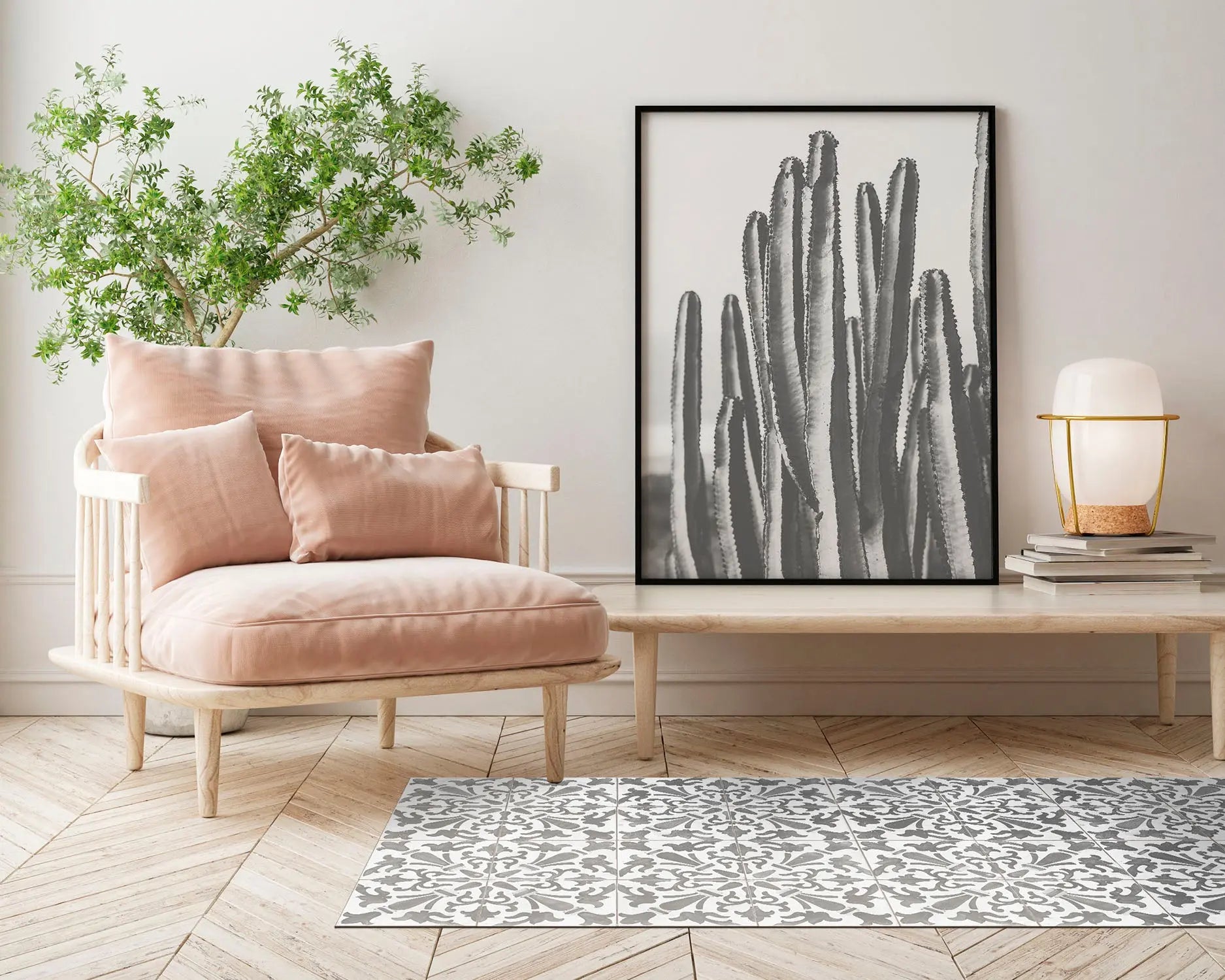 Alfombra Hidráulica Geométrica Gris Home & Living 