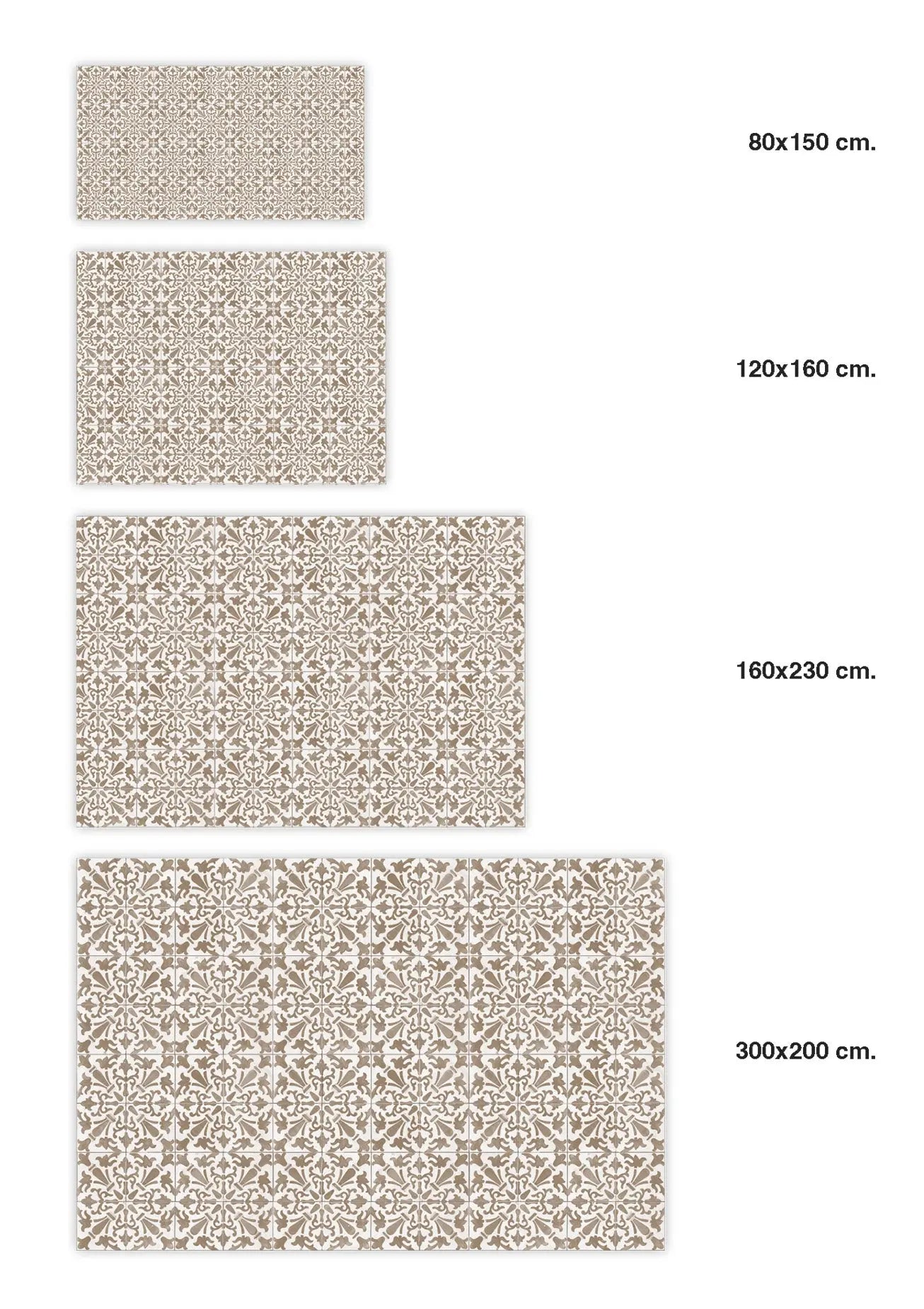 Alfombra Hidráulica Geométrica Marrón Home & Living