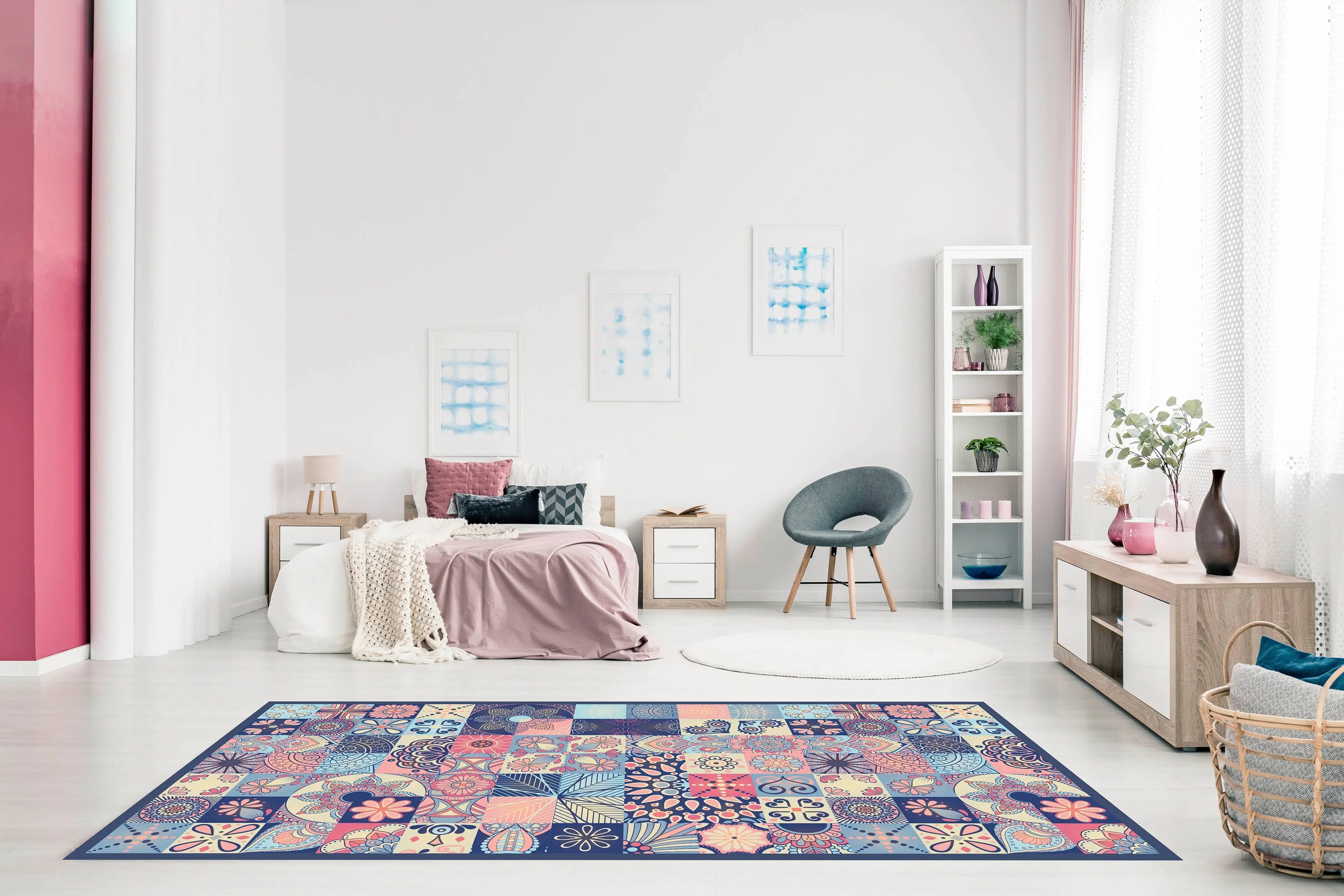 Alfombra Hidráulica Rosa freeshipping - Home and Living