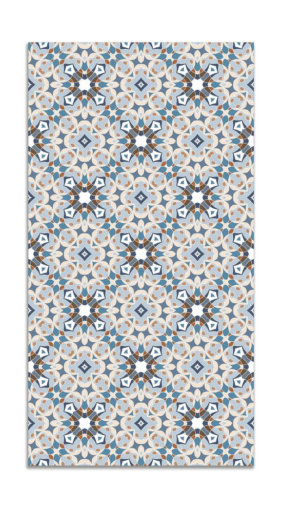 Alfombra Hidráulica Tipo Oriental Azul freeshipping - Home and Living