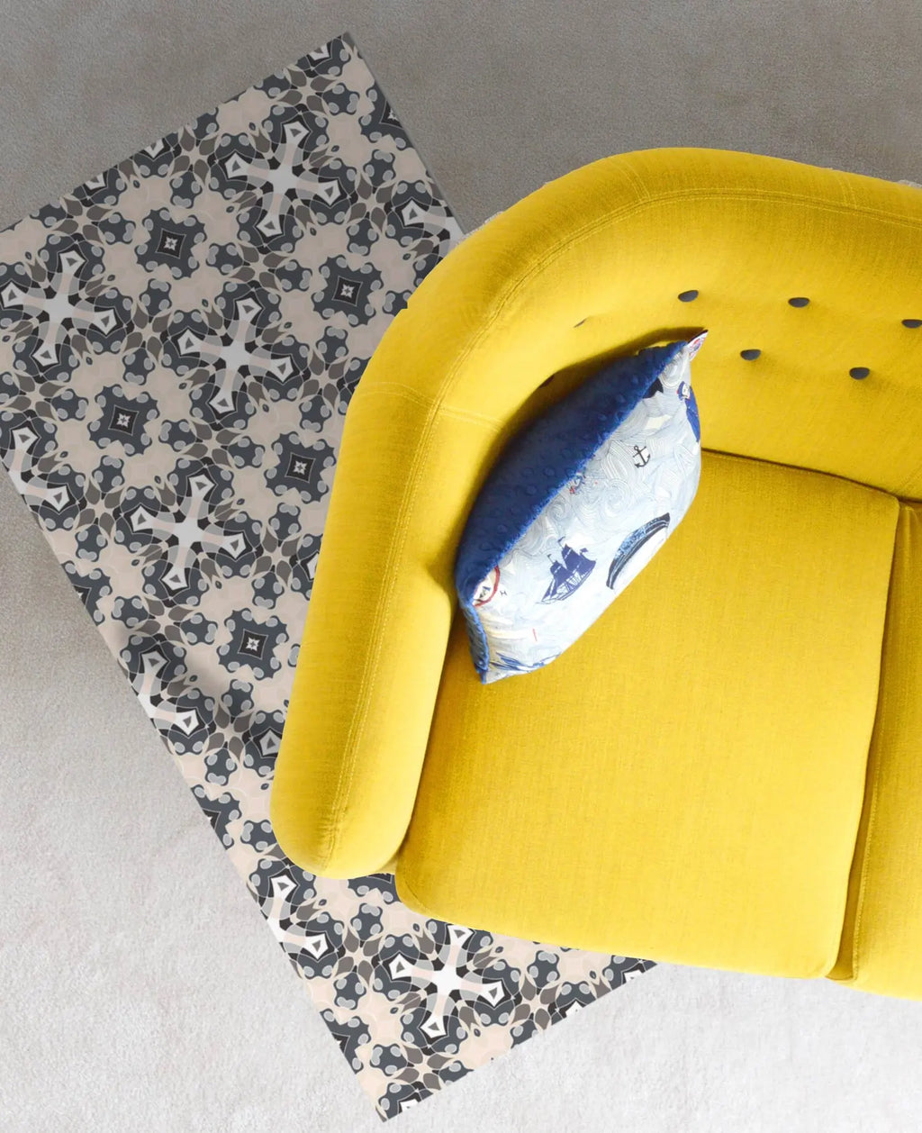 Alfombra Hidráulica Tipo Oriental Gris freeshipping - Home and Living