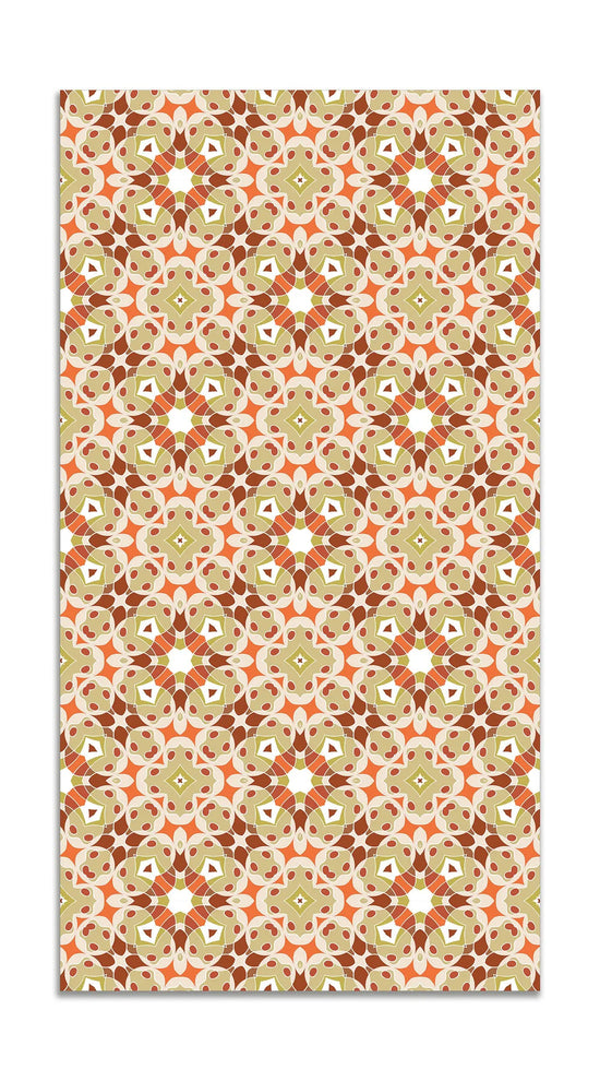 Alfombra Hidráulica Tipo Oriental Naranja freeshipping - Home and Living