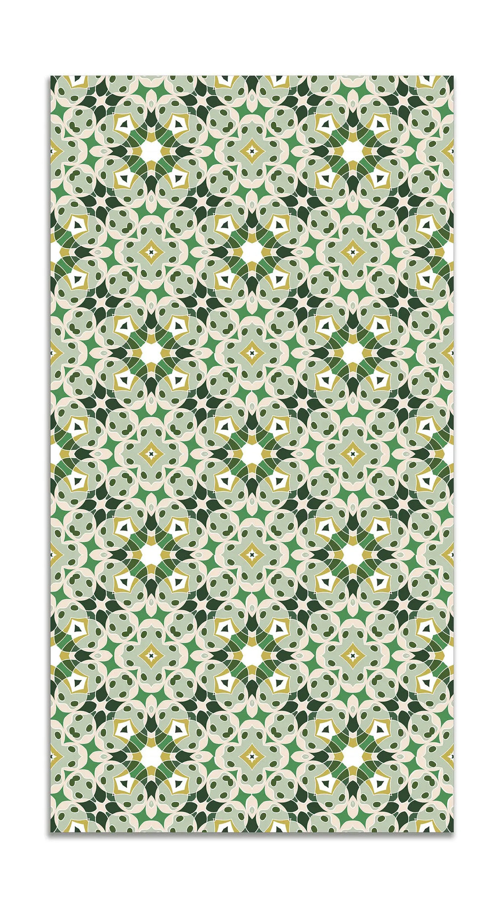 Alfombra Hidráulica Tipo Oriental Verde freeshipping - Home and Living