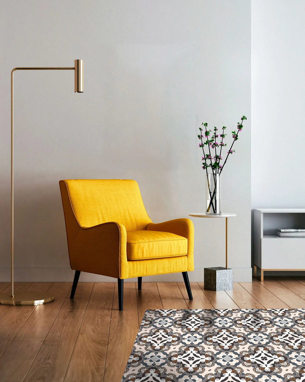 Alfombra Hidráulico Oriental Gris freeshipping - Home and Living