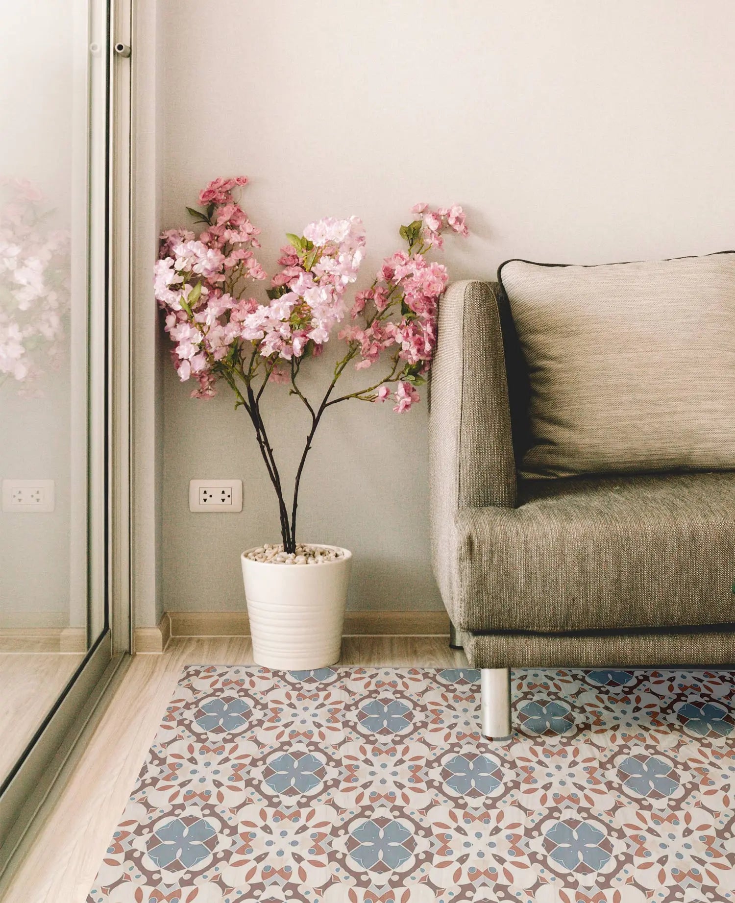 Alfombra Hidráulico Oriental Mosaico Azul freeshipping - Home and Living