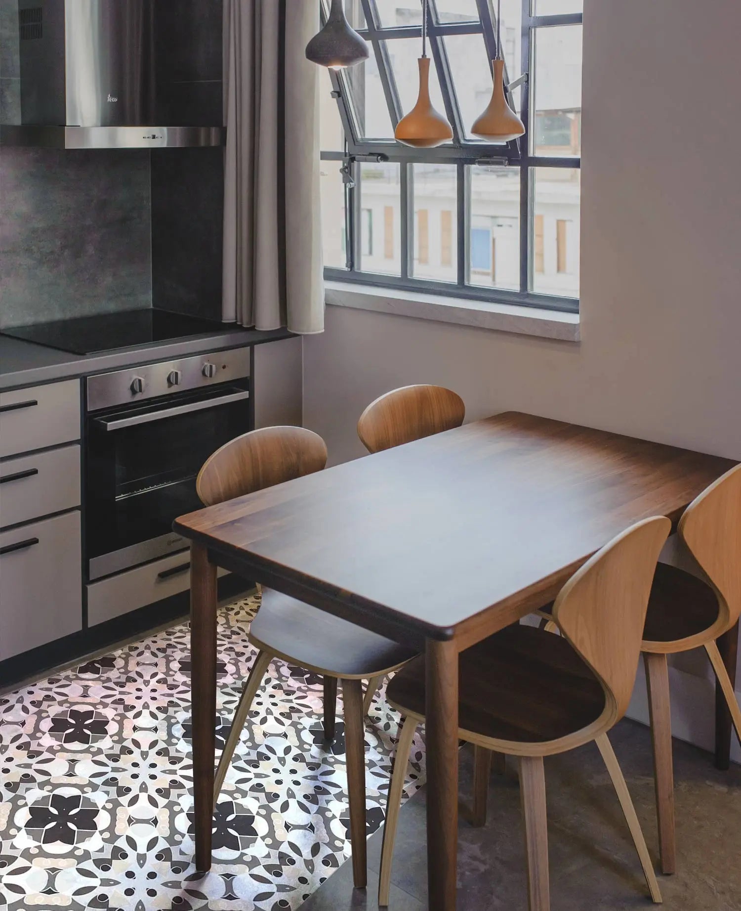 Alfombra Hidráulico Oriental Mosaico Gris freeshipping - Home and Living