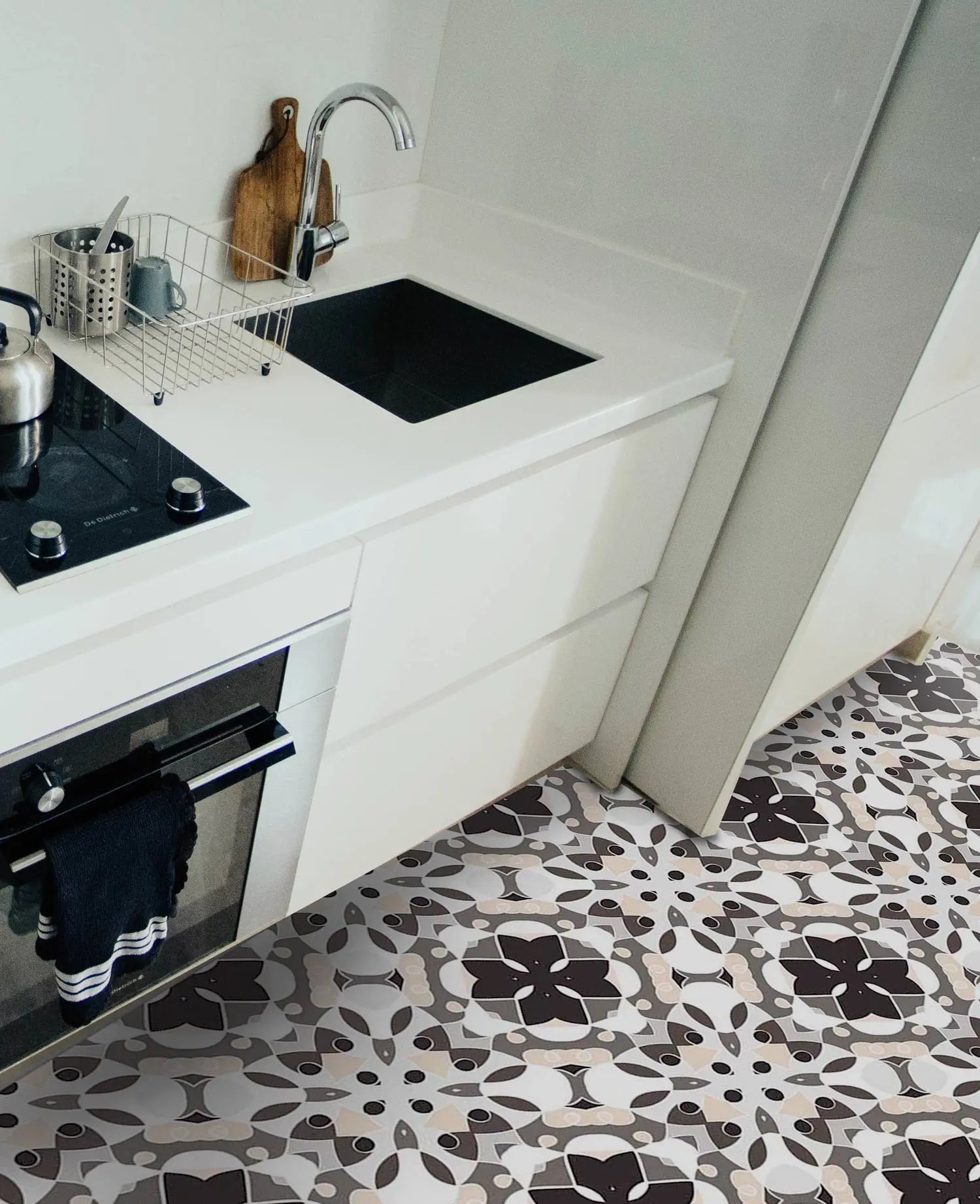 Alfombra Hidráulico Oriental Mosaico Gris freeshipping - Home and Living