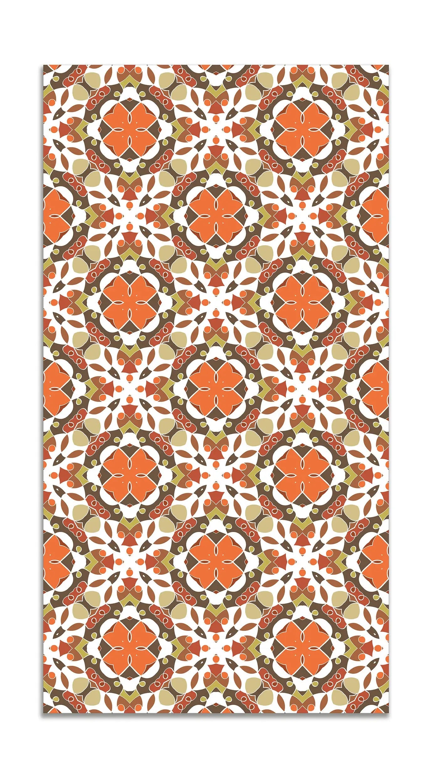 Alfombra Hidráulico Oriental Mosaico Naranja freeshipping - Home and Living