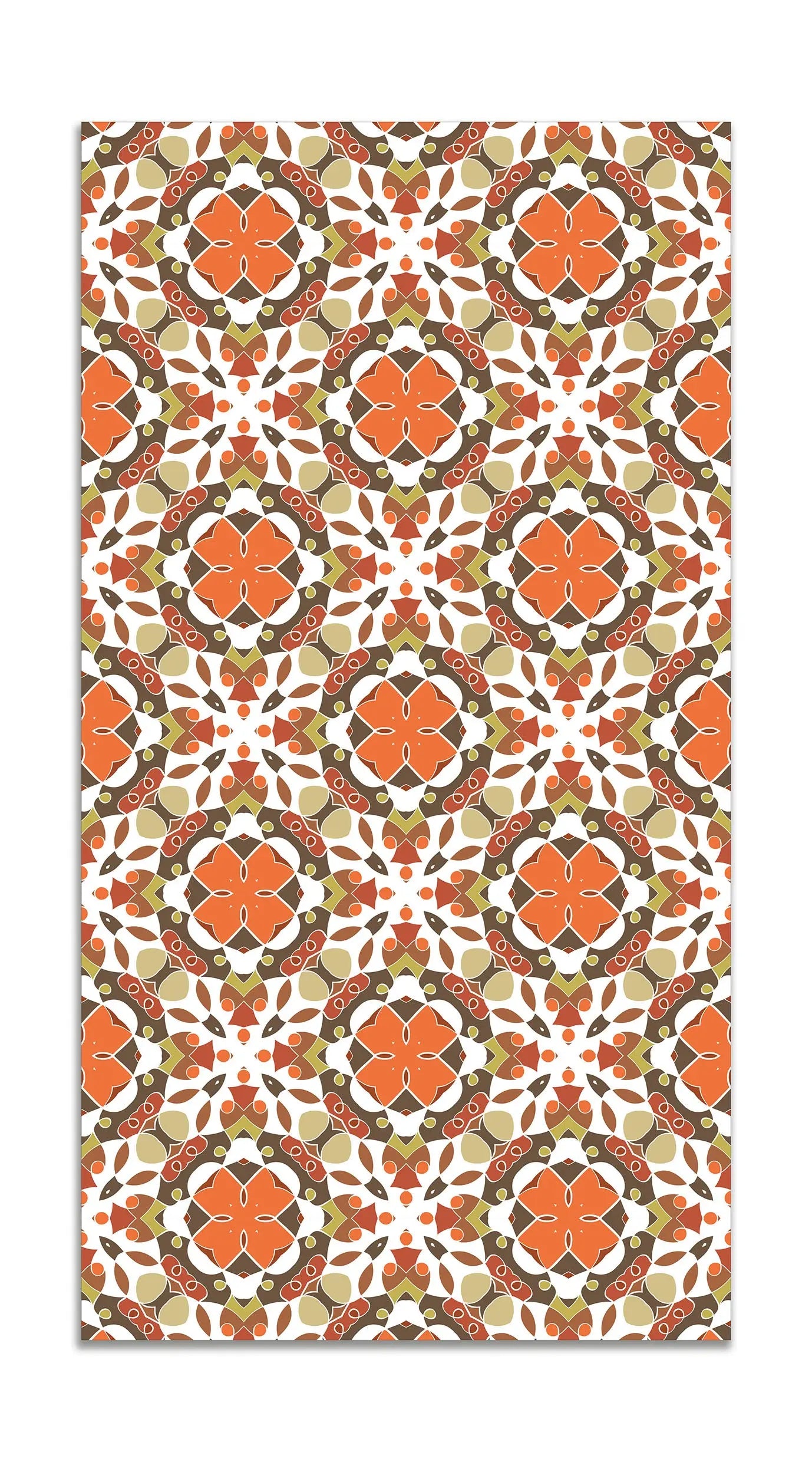 Alfombra Hidráulico Oriental Mosaico Naranja freeshipping - Home and Living