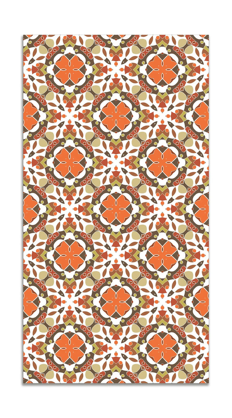 Alfombra Hidráulico Oriental Mosaico Naranja freeshipping - Home and Living