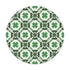 Alfombra Hidráulico Oriental Mosaico Verde Redonda freeshipping - Home and Living