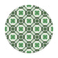 Alfombra Hidráulico Oriental Mosaico Verde Redonda freeshipping - Home and Living