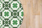 Alfombra Hidráulico Oriental Mosaico Verde Redonda freeshipping - Home and Living