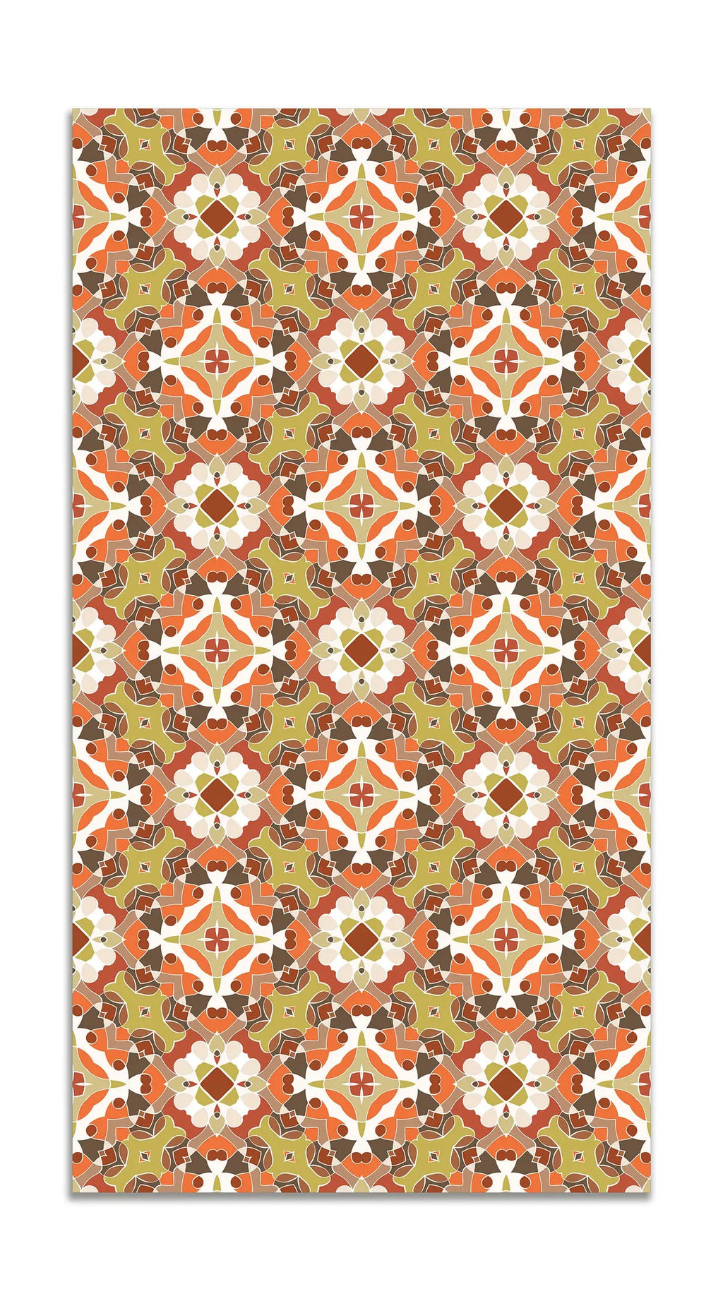 Alfombra Hidráulico Oriental Naranja freeshipping - Home and Living