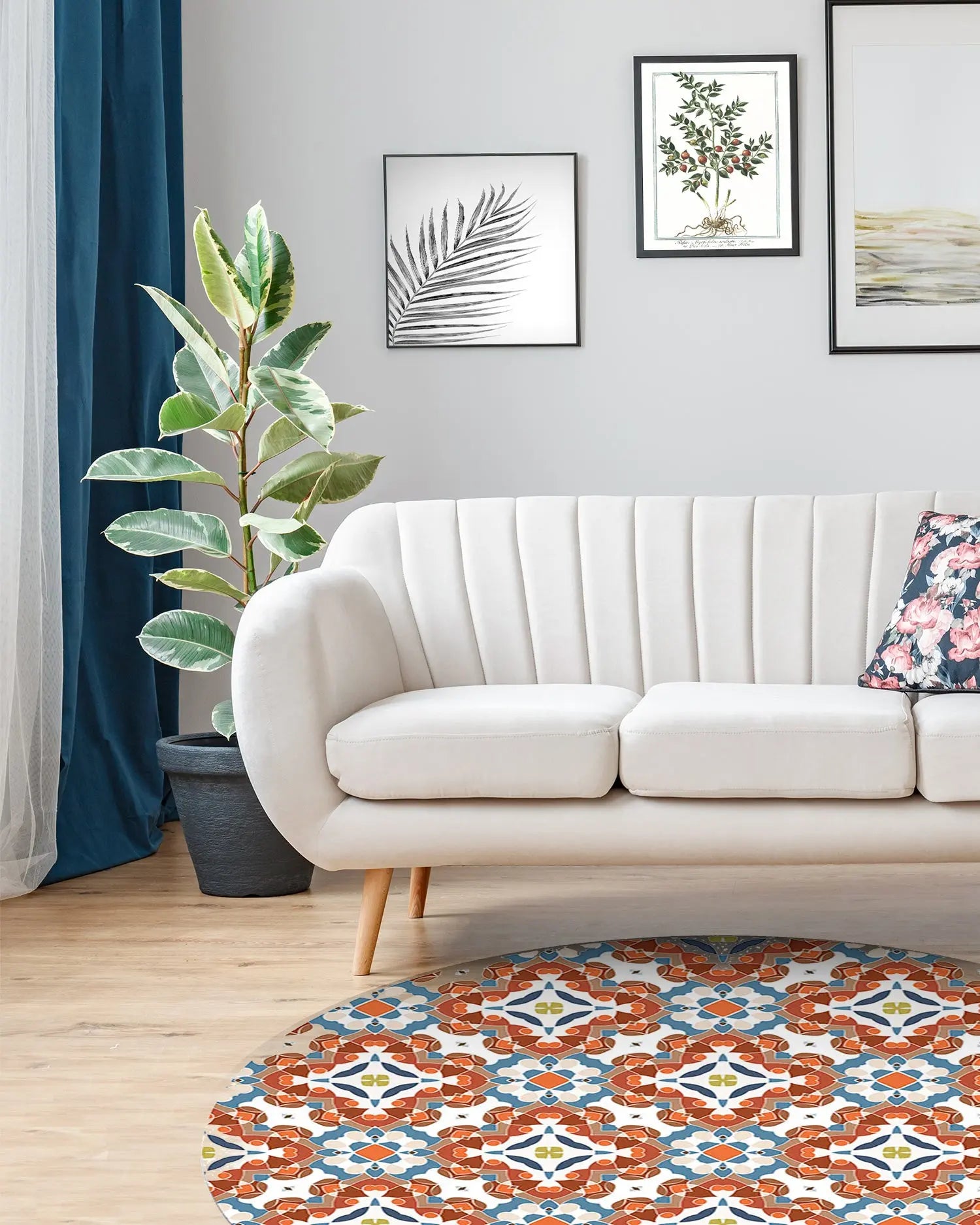 Alfombra Hidráulico Oriental Original Redonda freeshipping - Home and Living