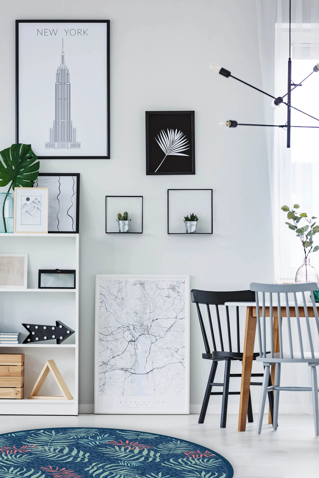 Alfombra Hojas Redonda freeshipping - Home and Living