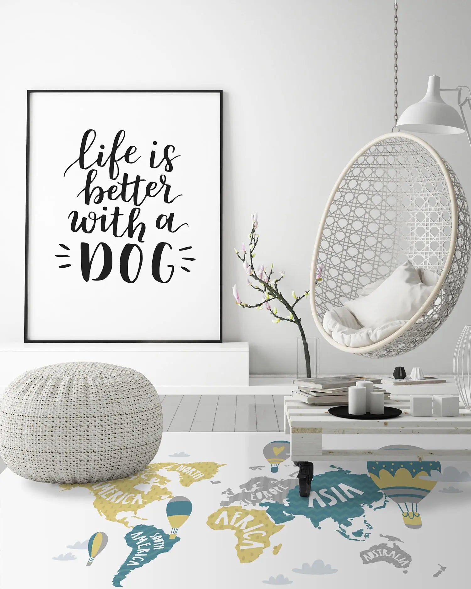 Alfombra Mapamundi Globos freeshipping - Home and Living