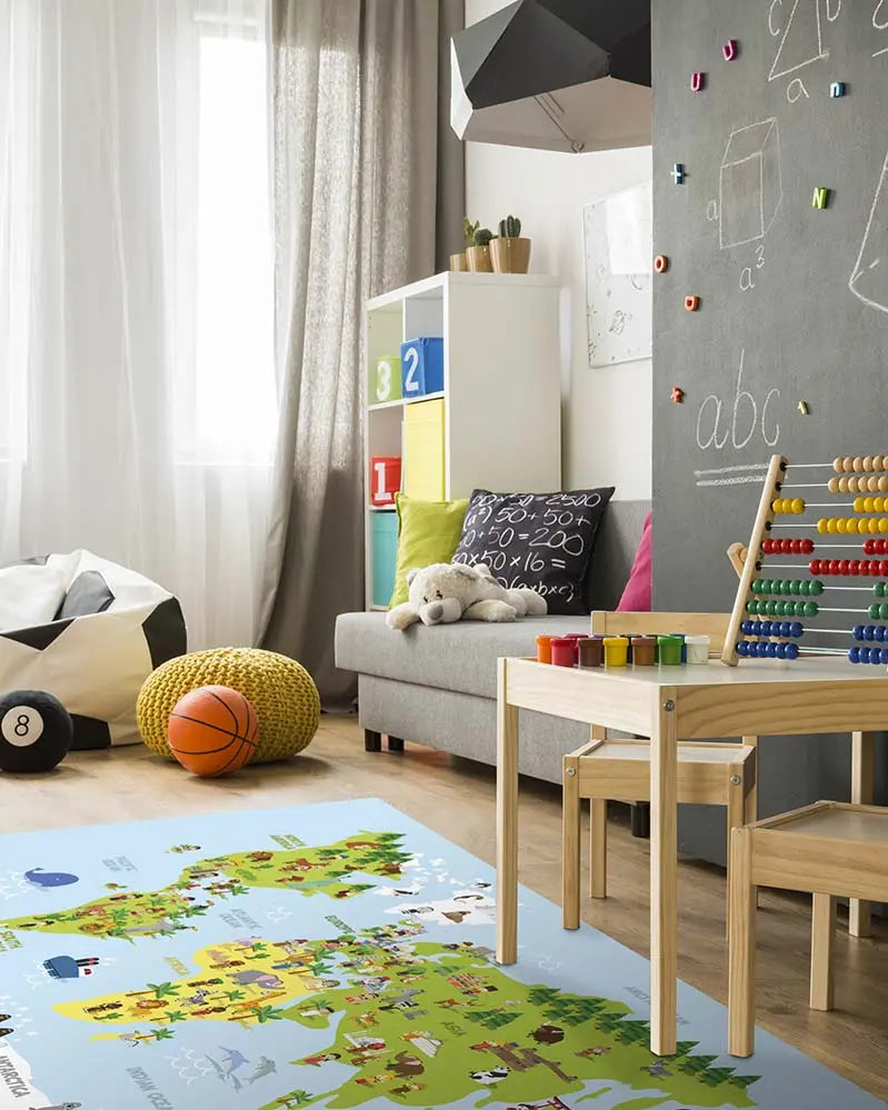 Alfombra Mapamundi Infantil Home & Living