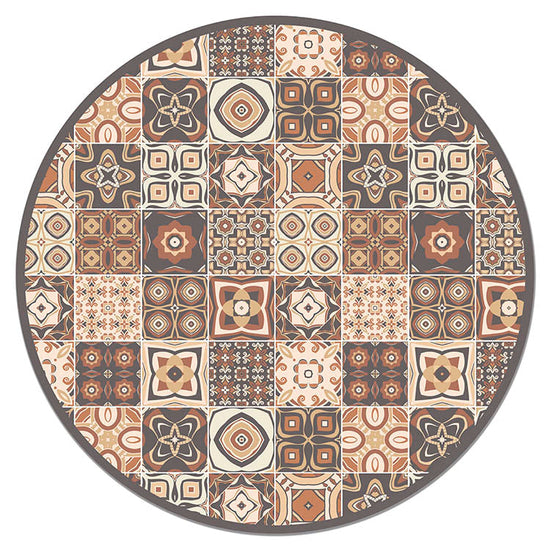 Alfombra Multicolor Baldosa Hidráulica Redonda Home & Living