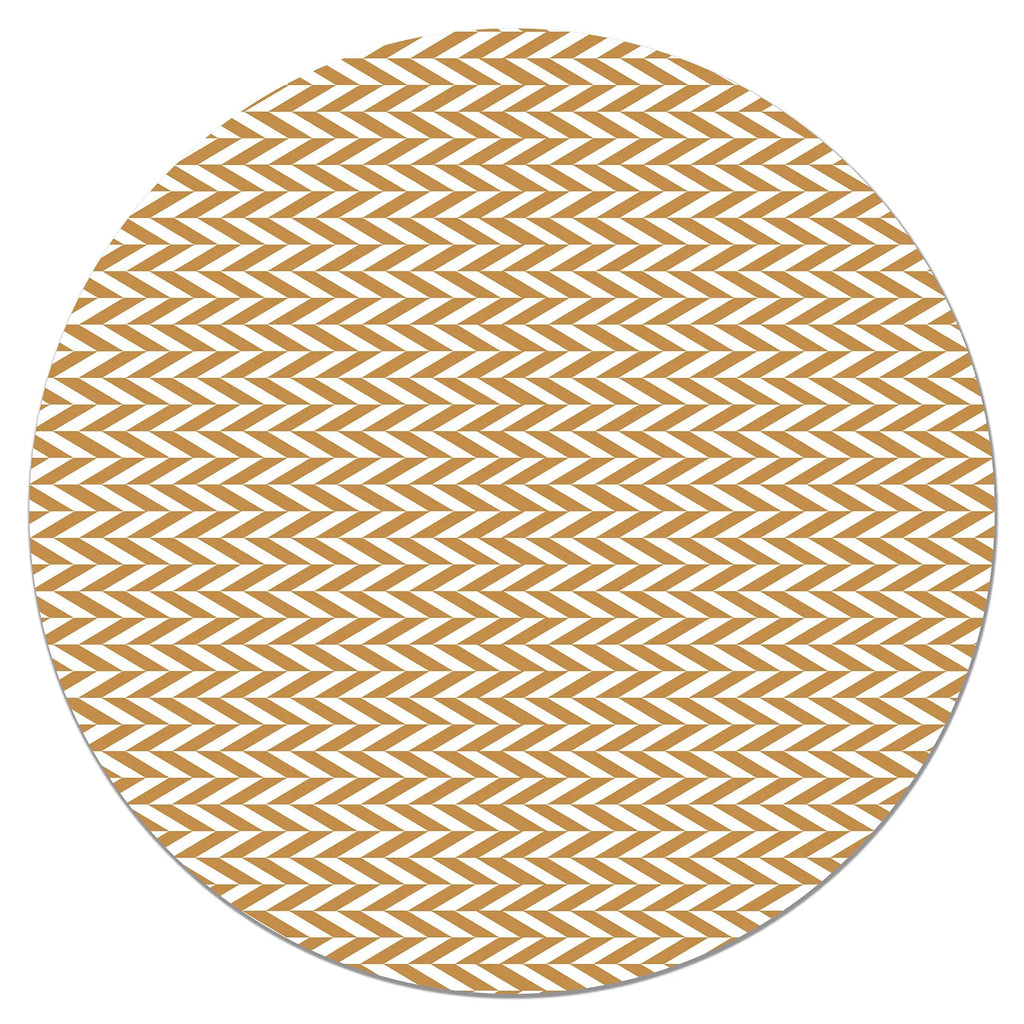 Alfombra Redonda Espigas Mostaza freeshipping - Home and Living