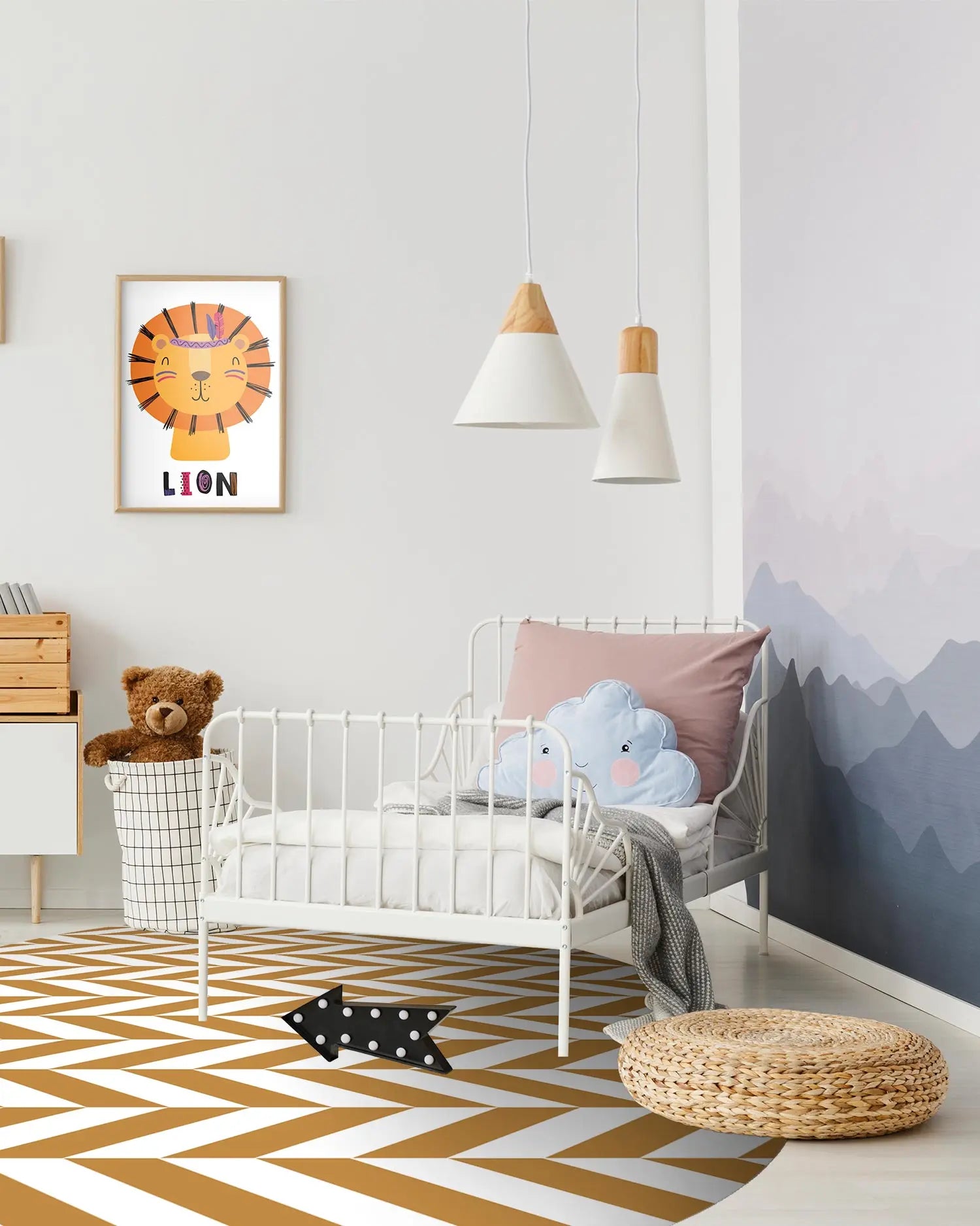 Alfombra Redonda Espigas Mostaza freeshipping - Home and Living