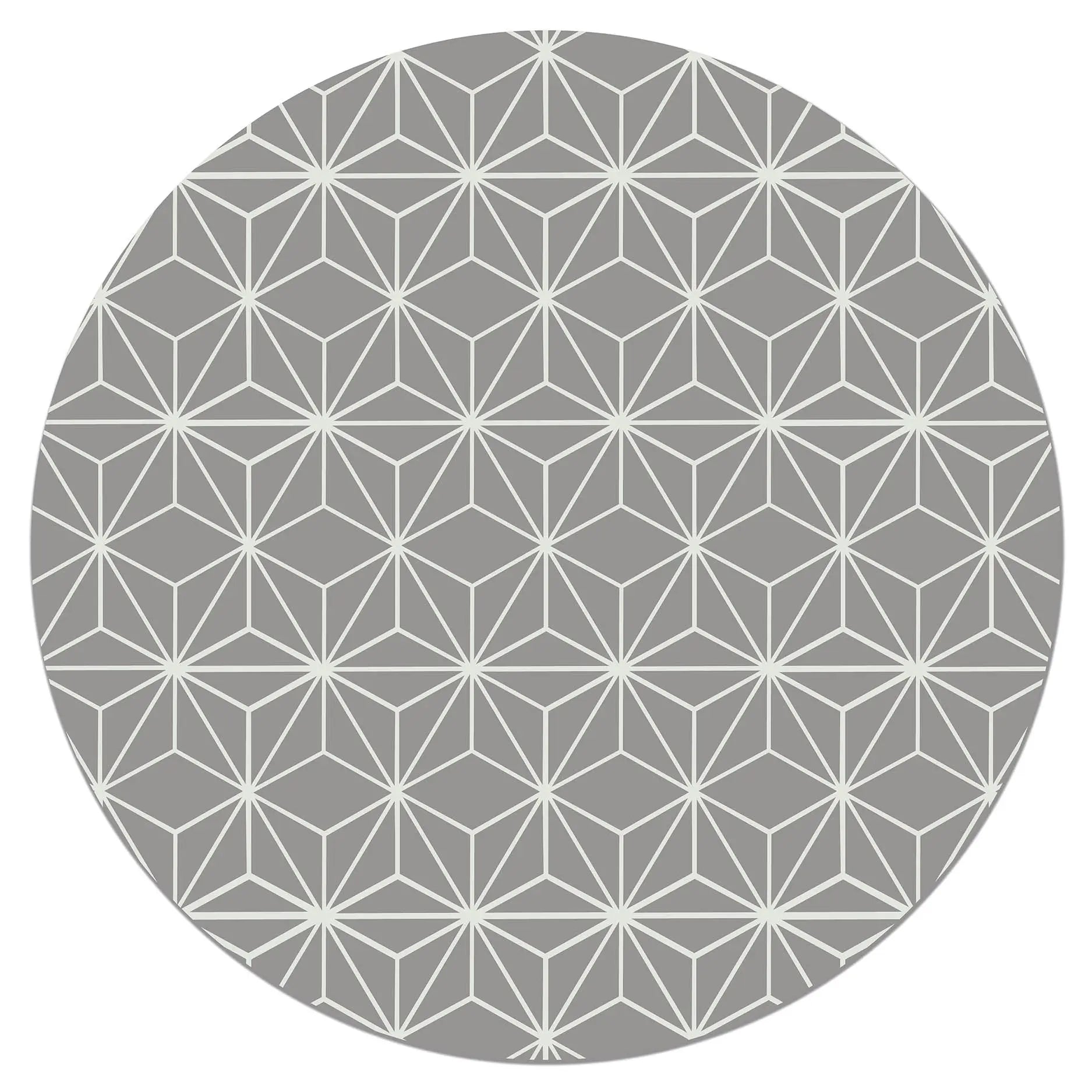 Alfombra Redonda Estrellada Gris freeshipping - Home and Living