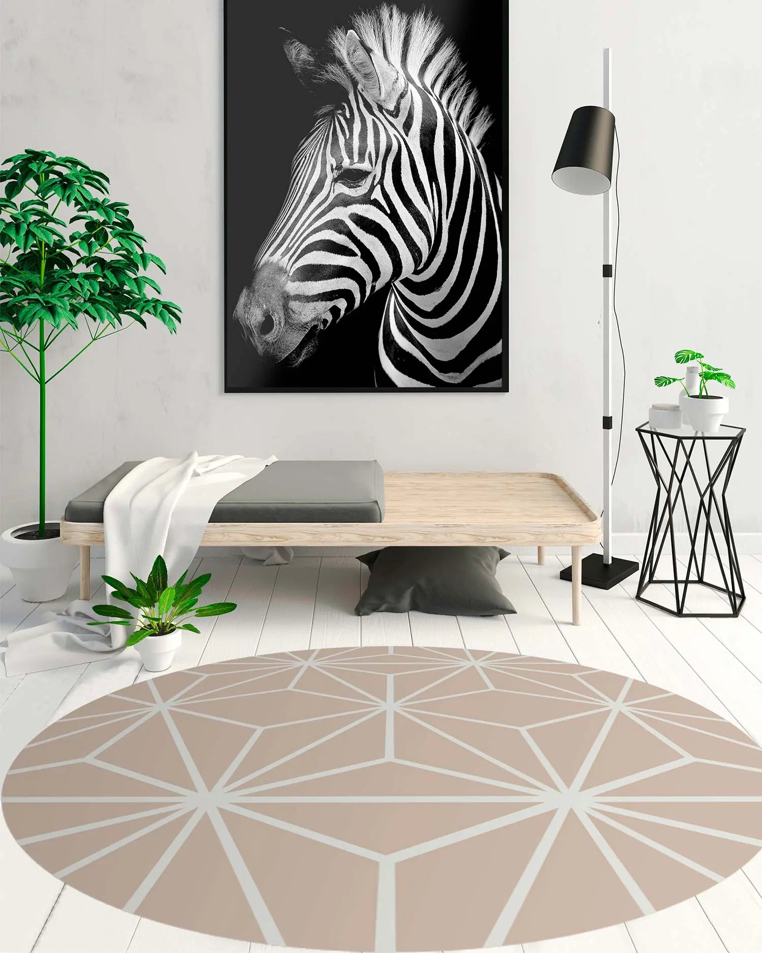 Alfombra Redonda Estrellada Rosa freeshipping - Home and Living