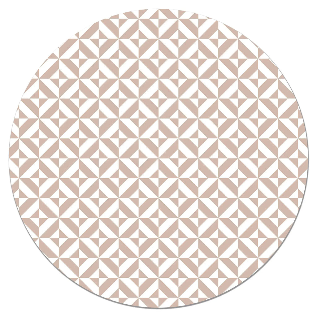 Alfombra Redonda Geometría Rosa freeshipping - Home and Living