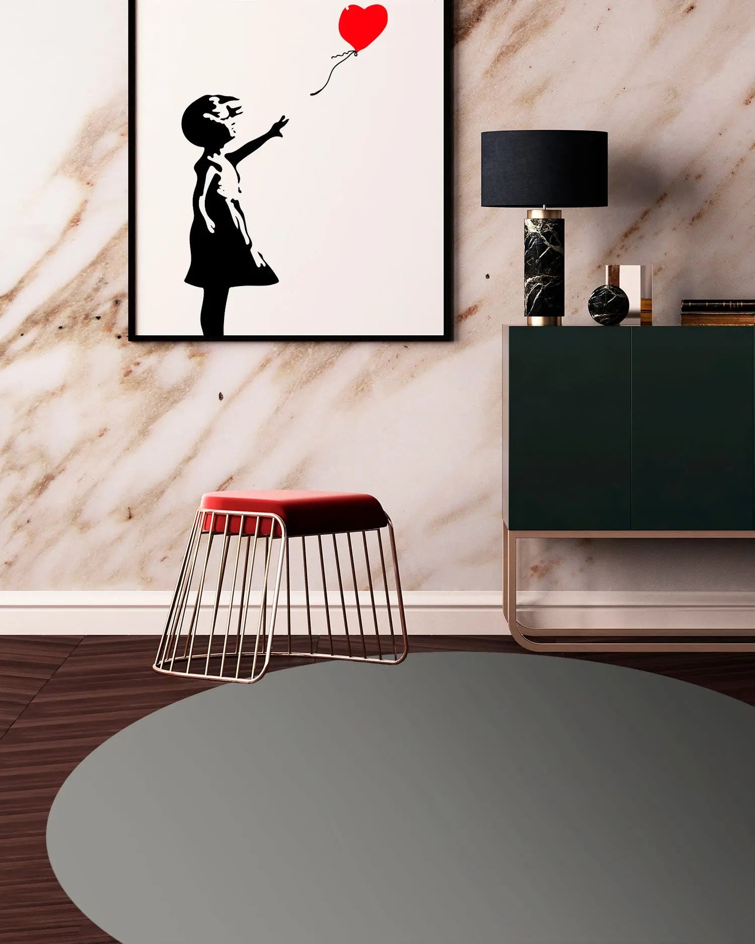 Alfombra Redonda Gris freeshipping - Home and Living