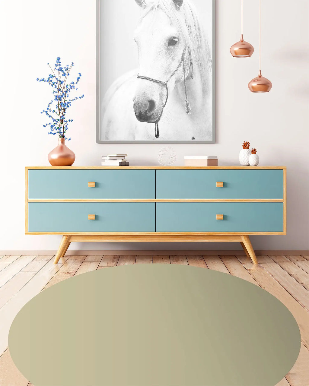 Alfombra Redonda Verde Pastel freeshipping - Home and Living