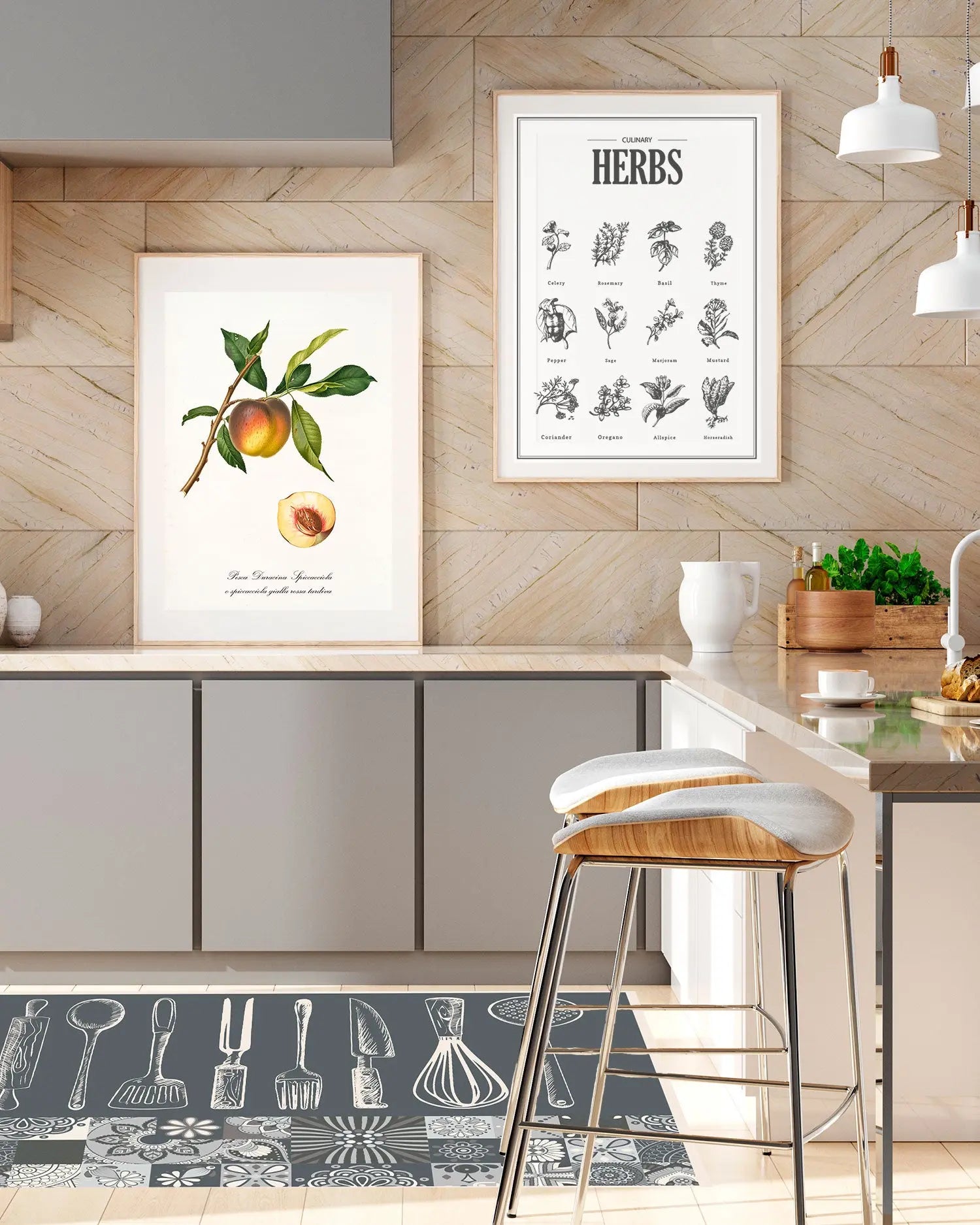 Alfombra Utensilios Cocina Gris freeshipping - Home and Living