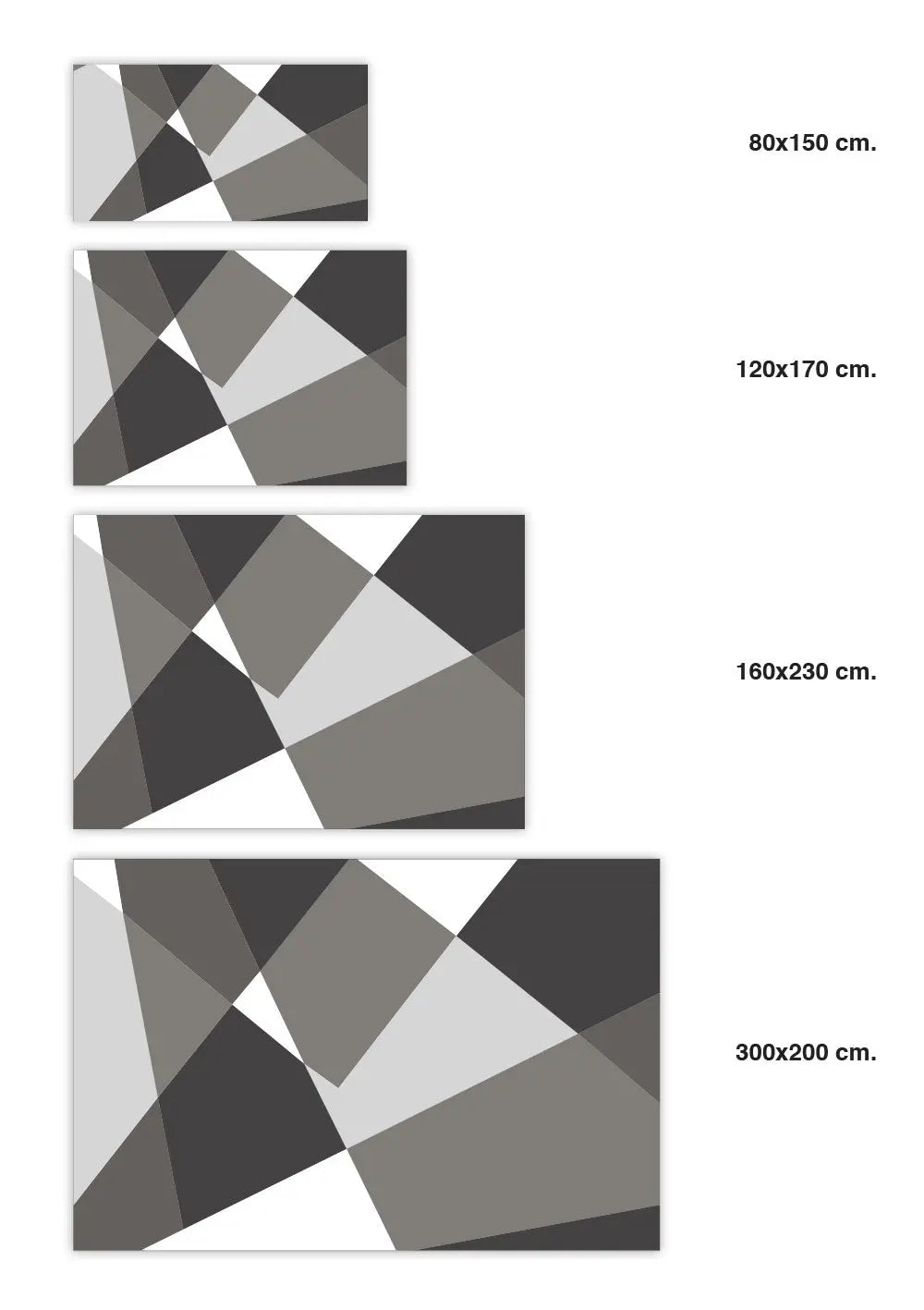 Alfombra Vinílica Geometría Abstracta Gris freeshipping - Home and Living