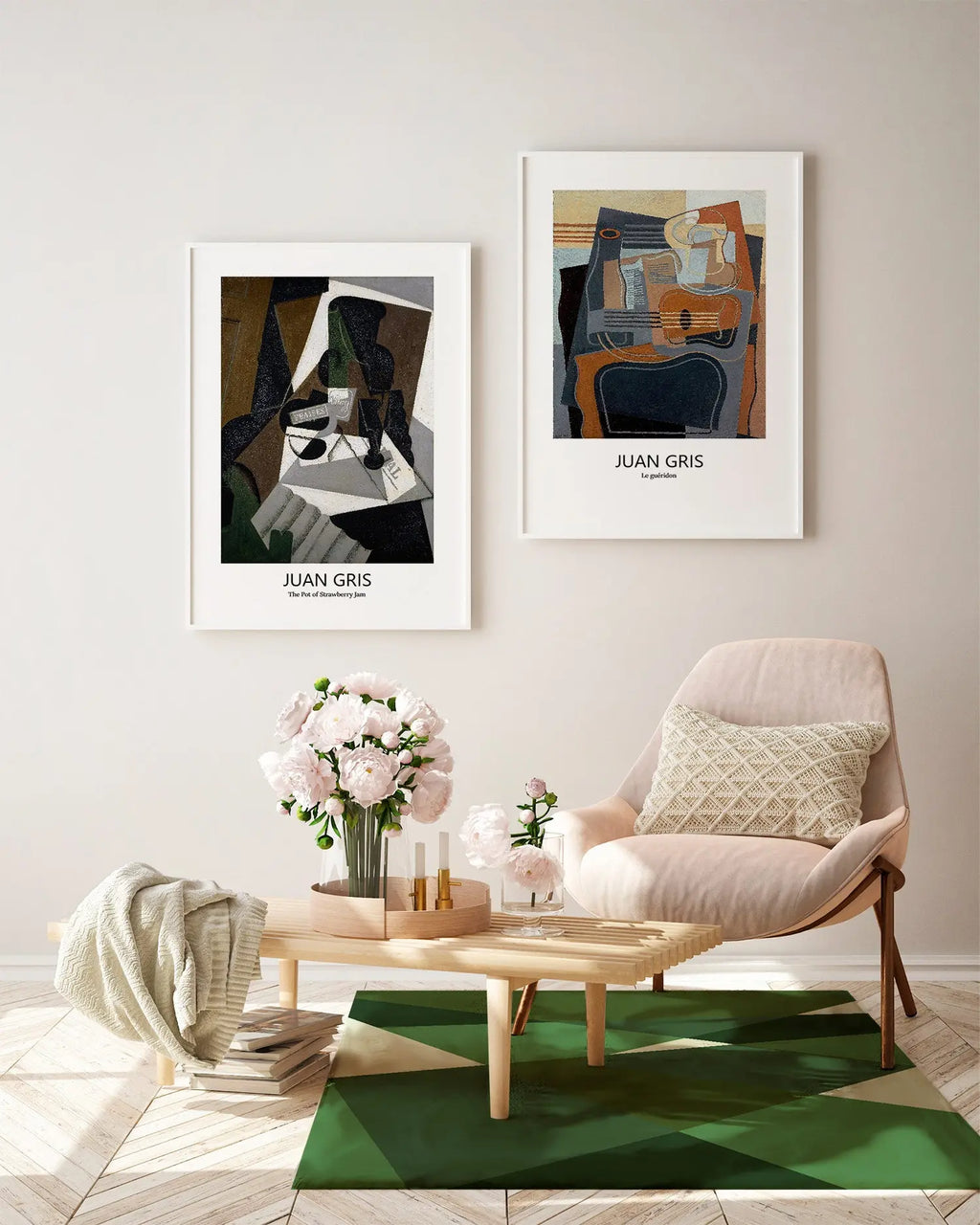 Alfombra Vinílica Geometría Abstracta Verde freeshipping - Home and Living