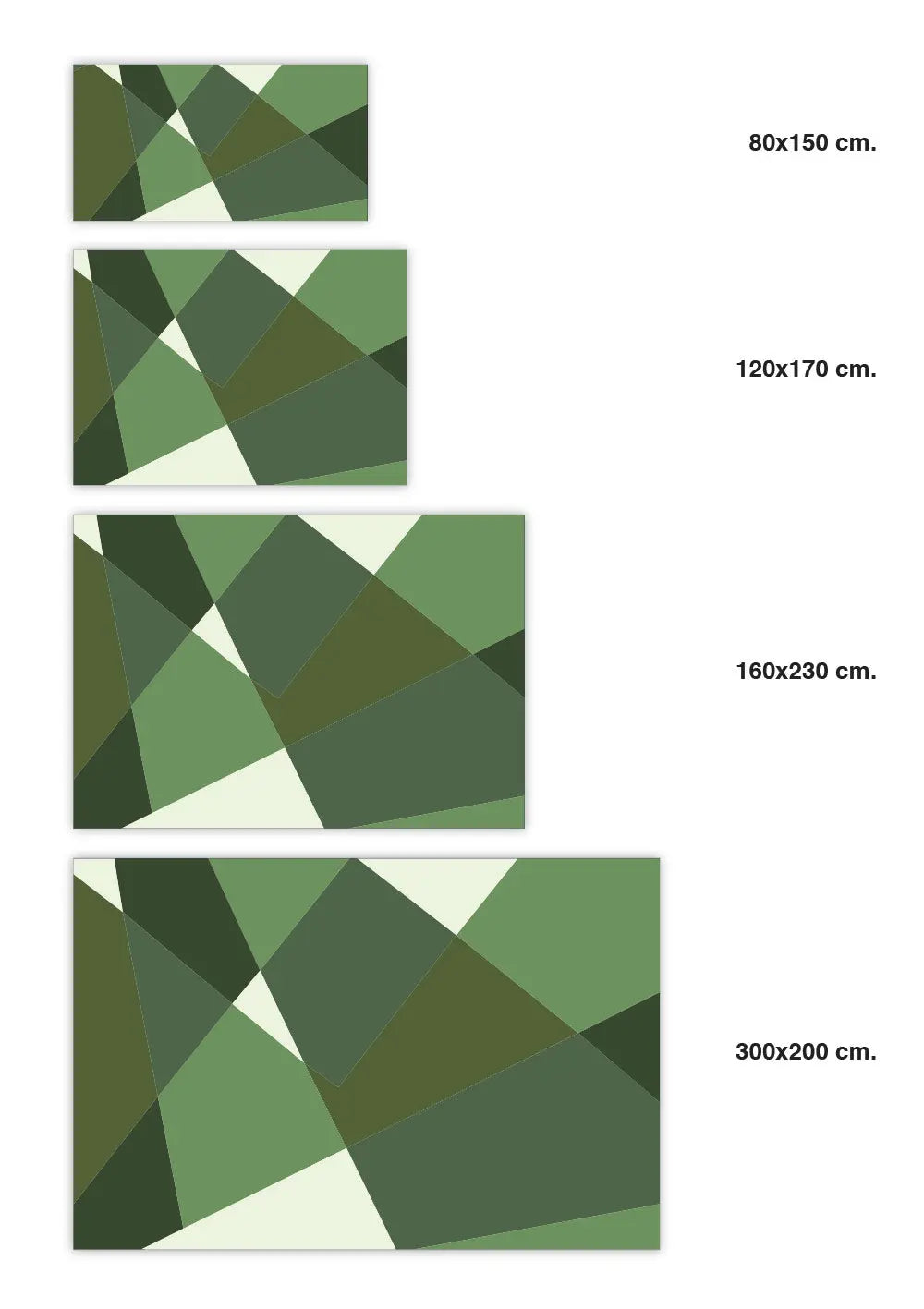 Alfombra Vinílica Geometría Abstracta Verde freeshipping - Home and Living