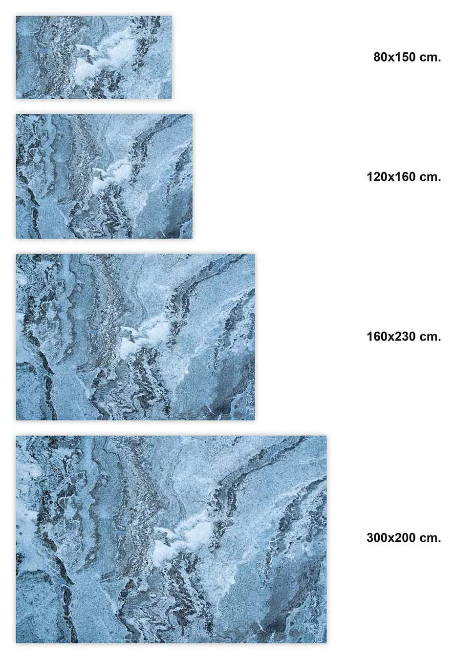 Alfombra Vinílica Mármol Azul freeshipping - Home and Living