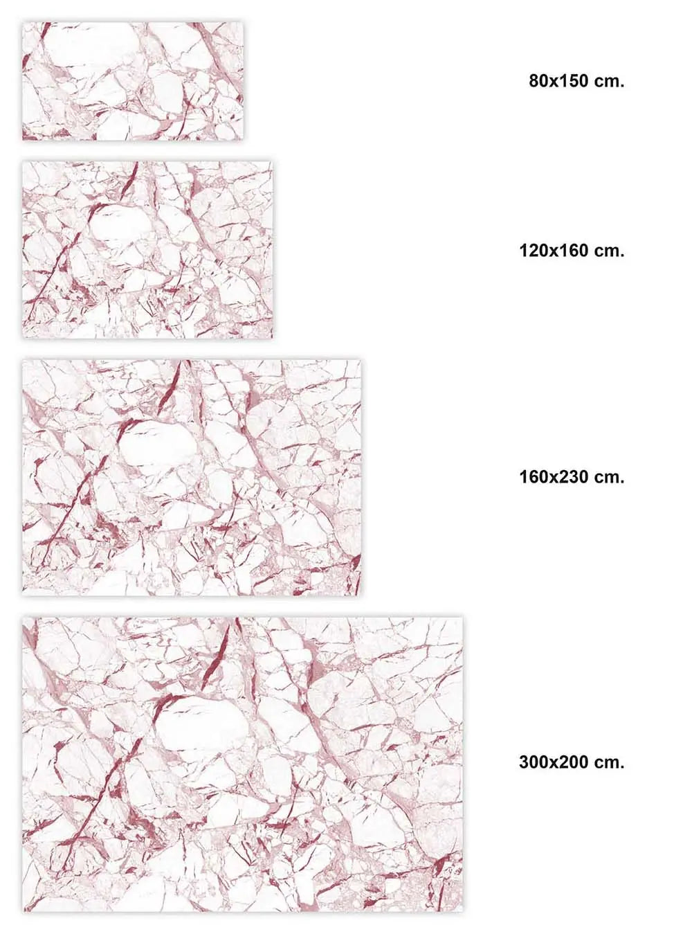 Alfombra Vinílica Mármol Blanco y Rosa freeshipping - Home and Living