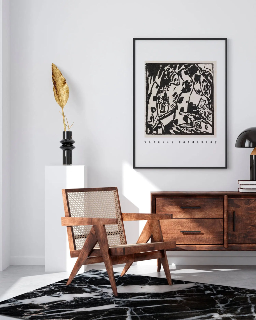 Alfombra Vinílica Mármol Negro freeshipping - Home and Living