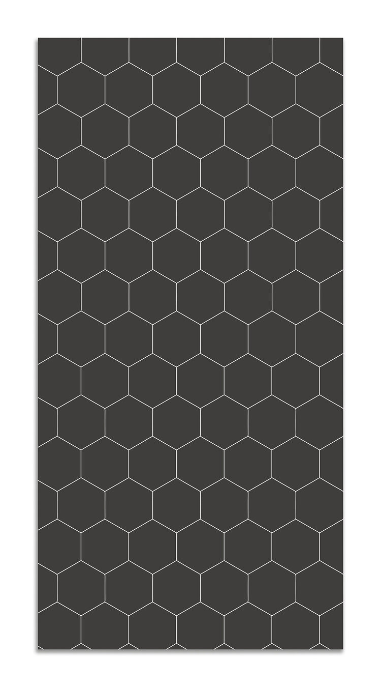 Alfombra Vinílica Mosaico Hexágonos Gris Home & Living 