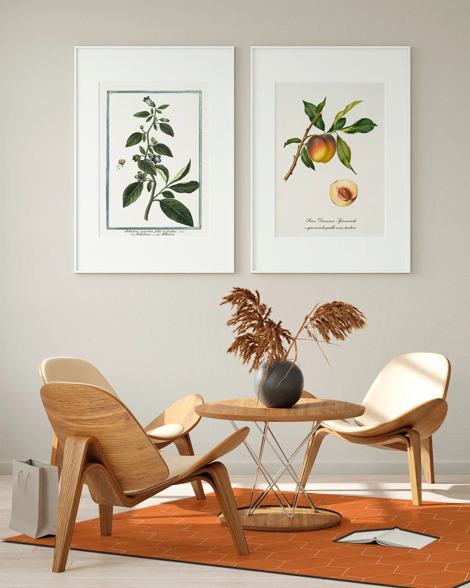 Alfombra Vinílica Mosaico Hexágonos Naranja freeshipping - Home and Living