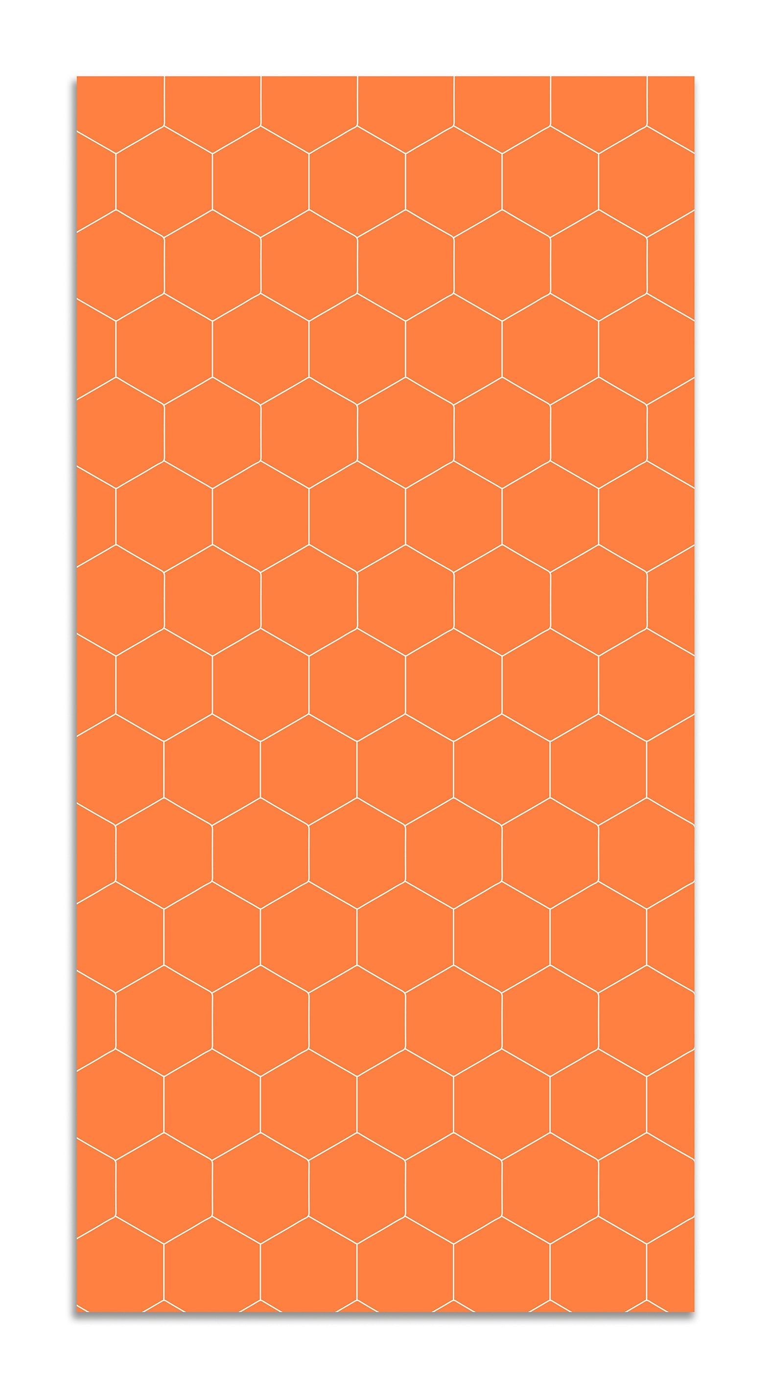 Alfombra Vinílica Mosaico Hexágonos Naranja Home & Living 
