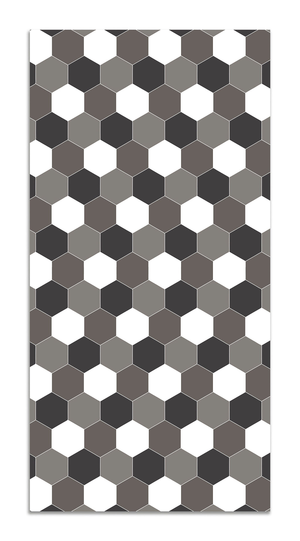 Alfombra Vinílica Mosaico Hexágonos Tono Gris Home & Living 