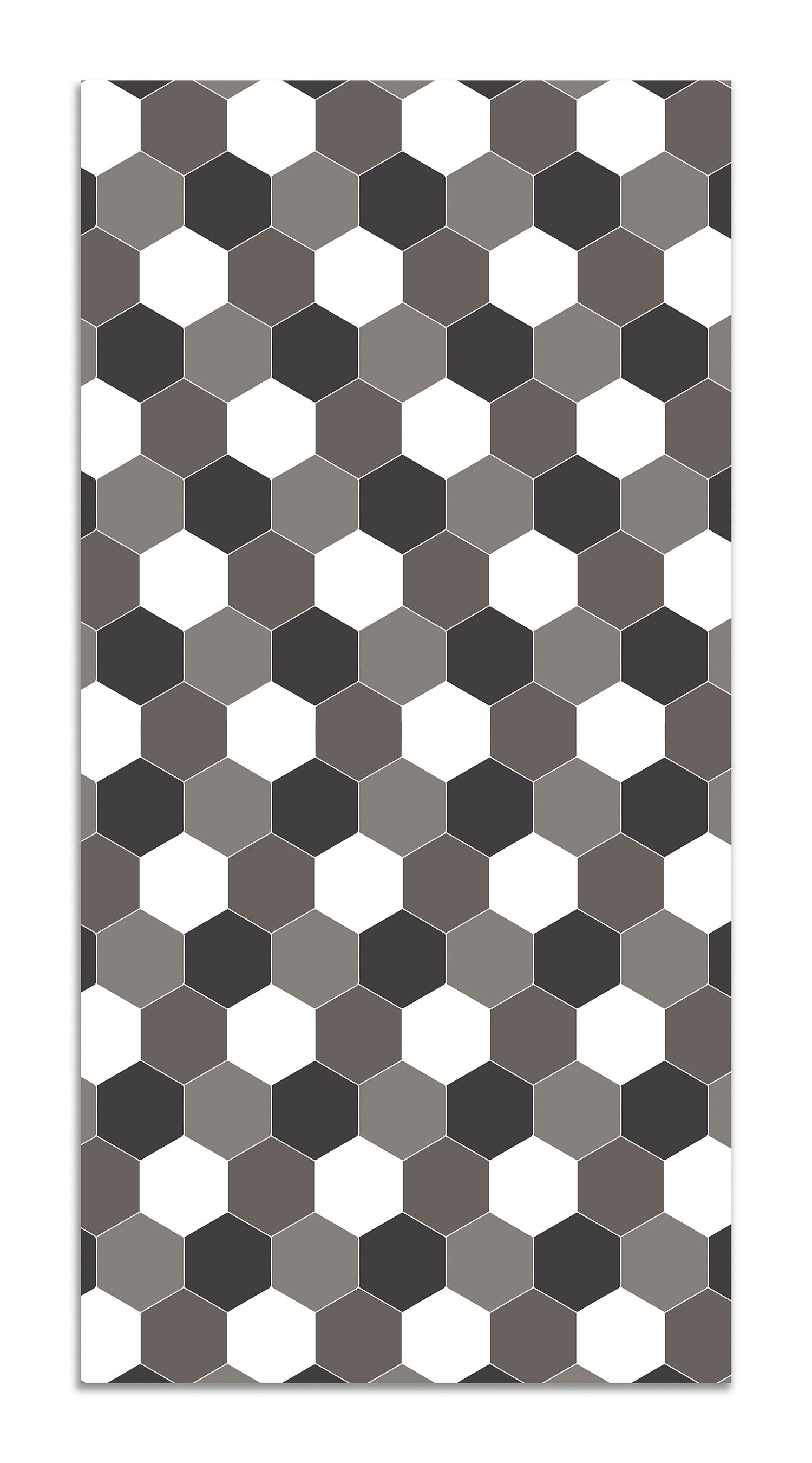 Alfombra Vinílica Mosaico Hexágonos Tono Gris Home & Living 