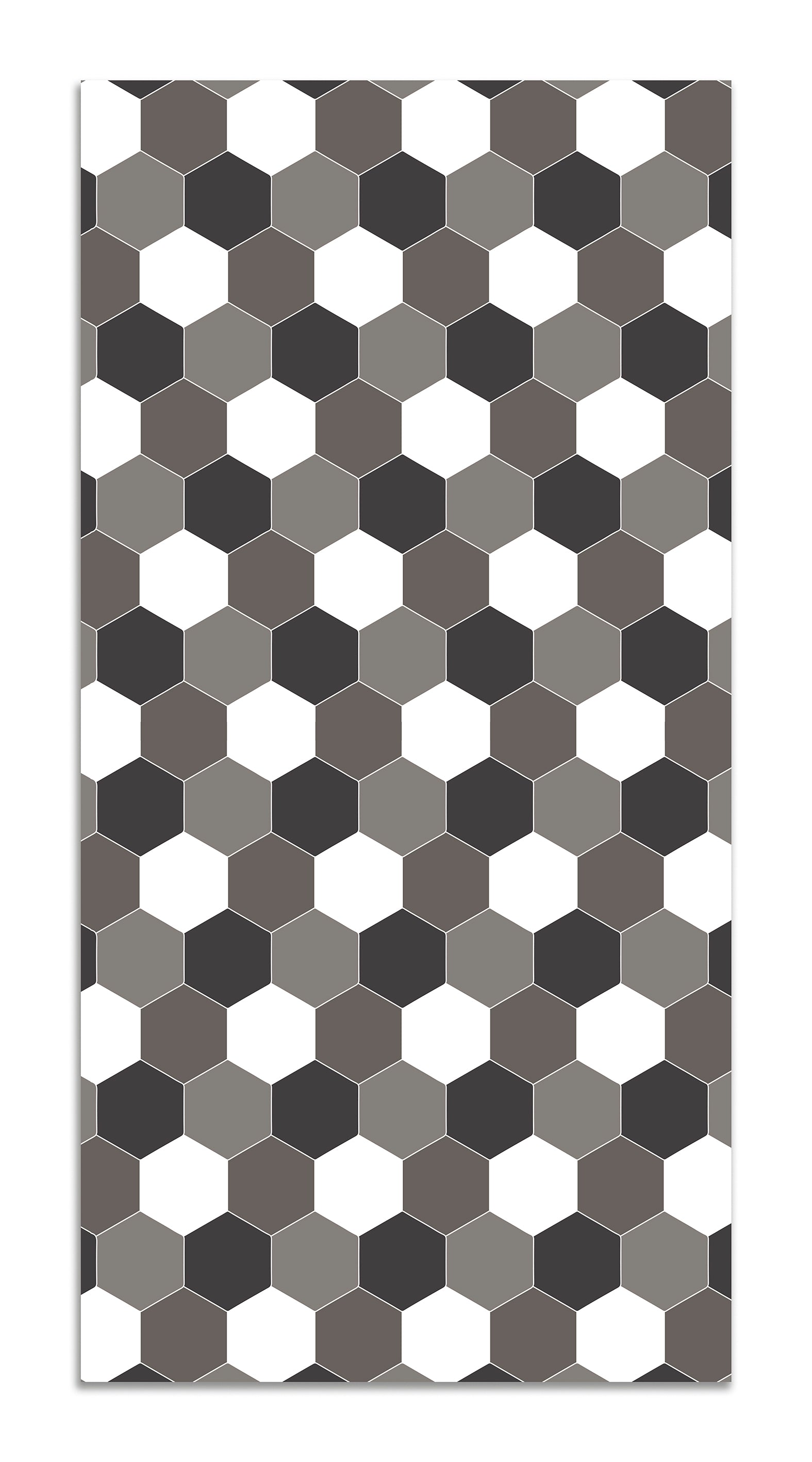 Alfombra Vinílica Mosaico Hexágonos Tono Gris Home & Living 