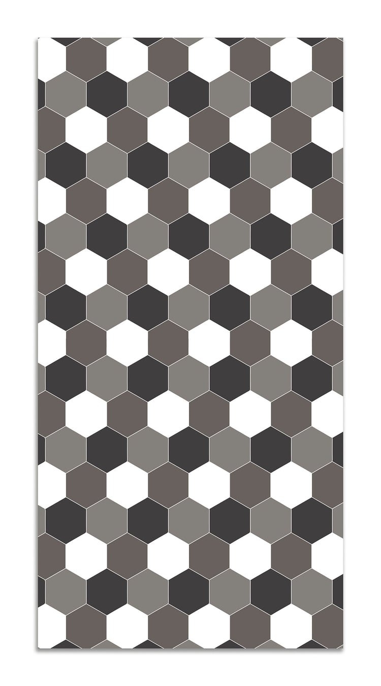 Alfombra Vinílica Mosaico Hexágonos Tono Gris Home & Living 