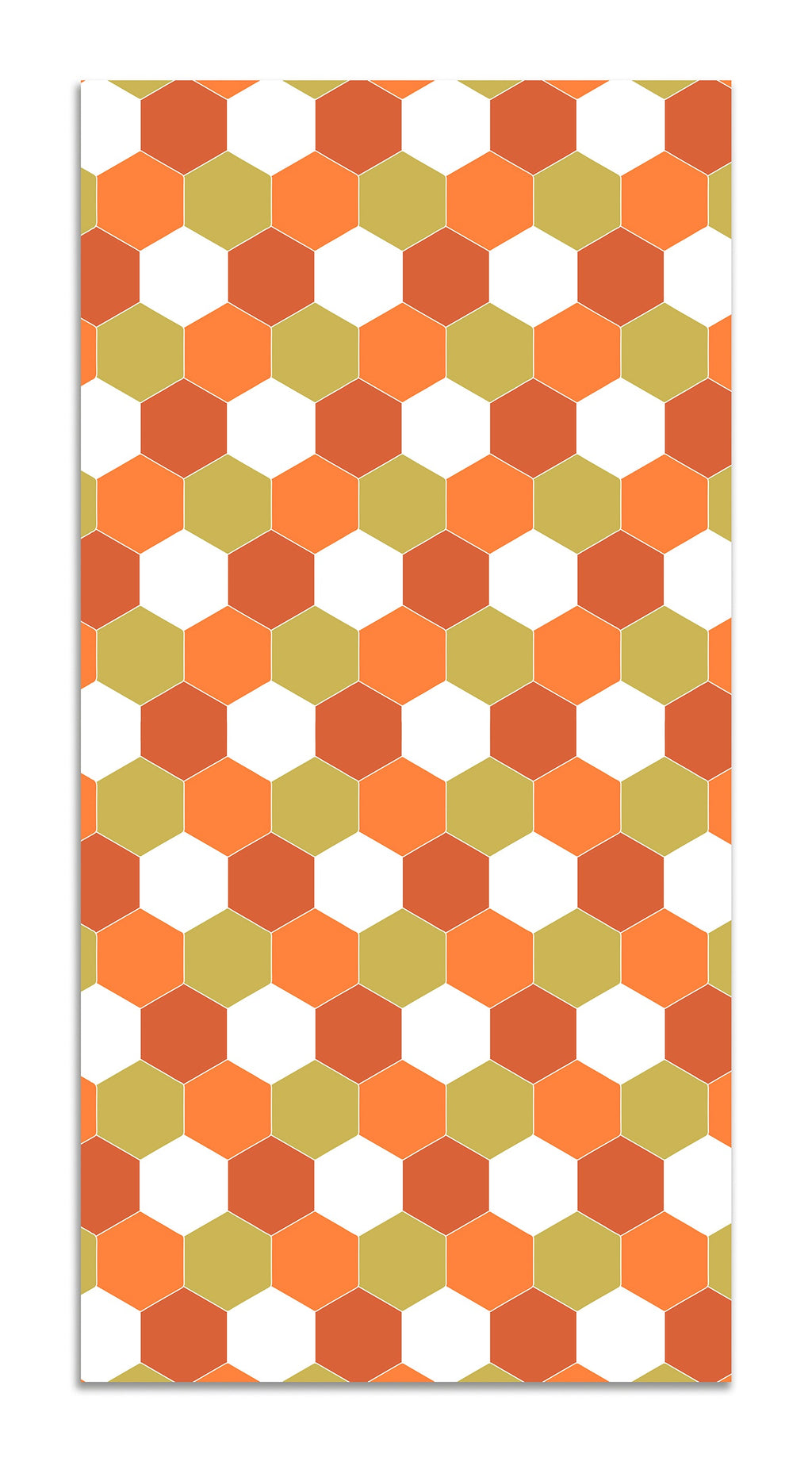 Alfombra Vinílica Mosaico Hexágonos Tono Naranja Home & Living 