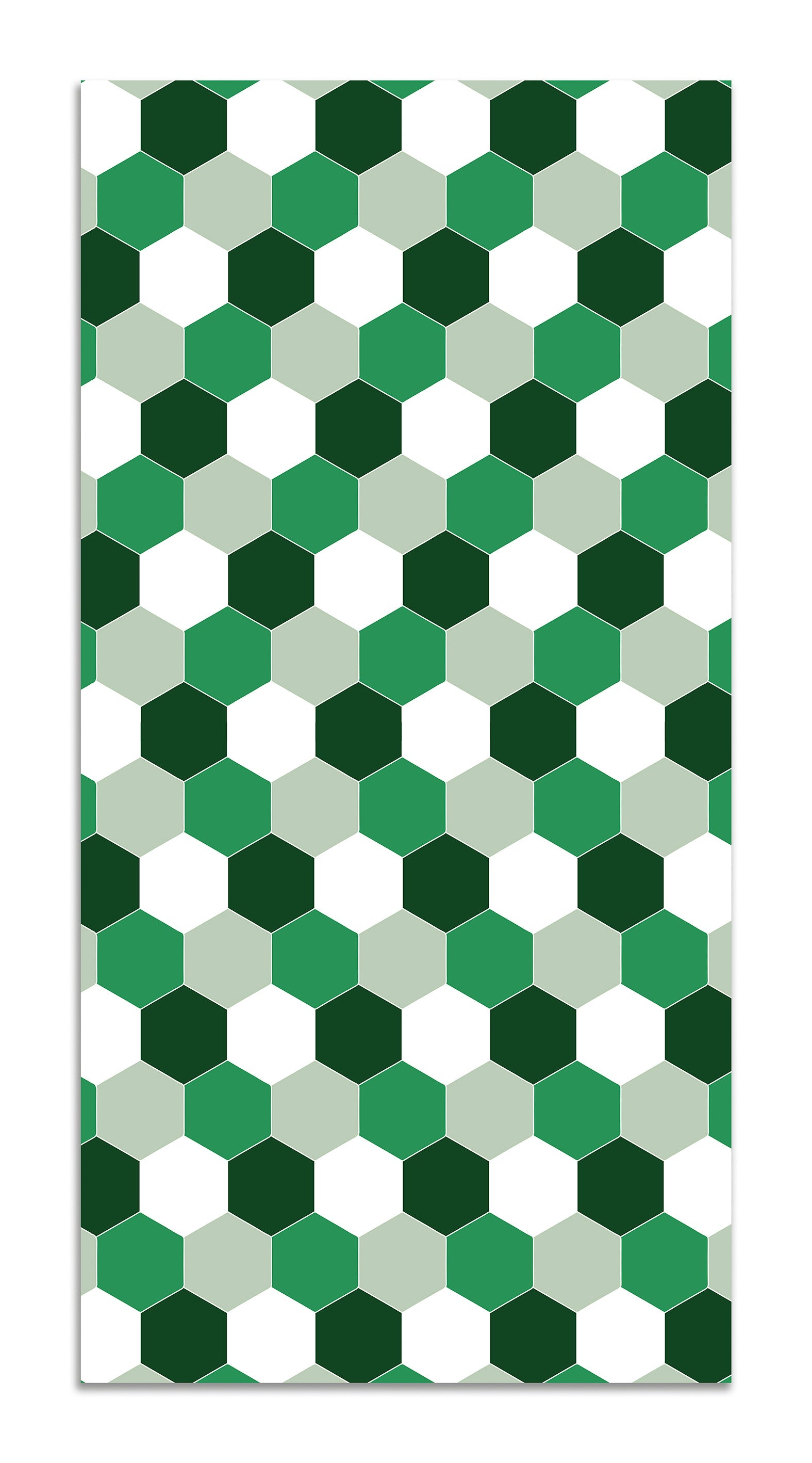 Alfombra Vinílica Mosaico Hexágonos Tono Verde Home & Living 