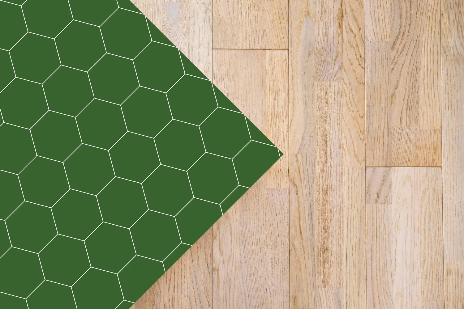 Alfombra Vinílica Mosaico Hexágonos Verde freeshipping - Home and Living