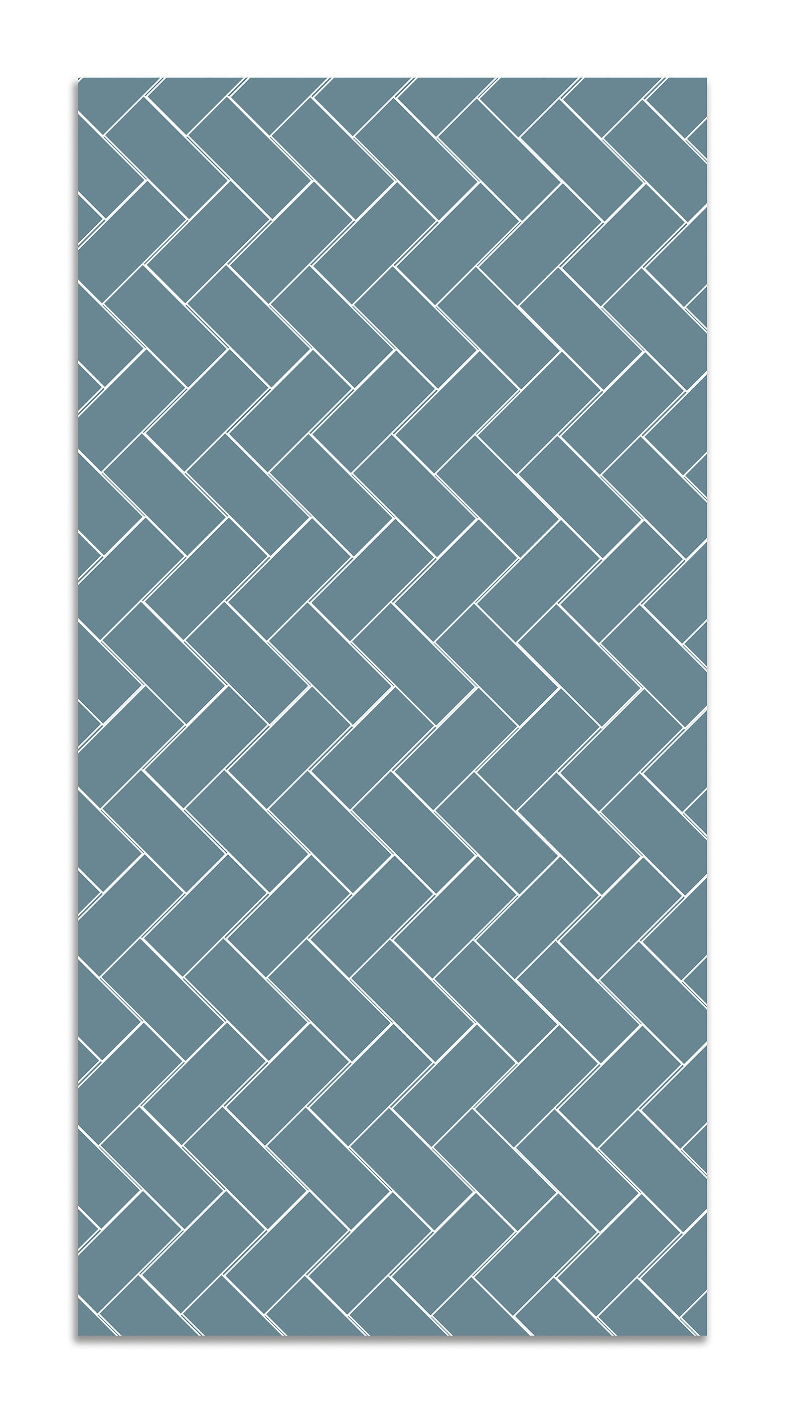 Alfombra Vinílica Mosaico Ladrillos Azul Home & Living 