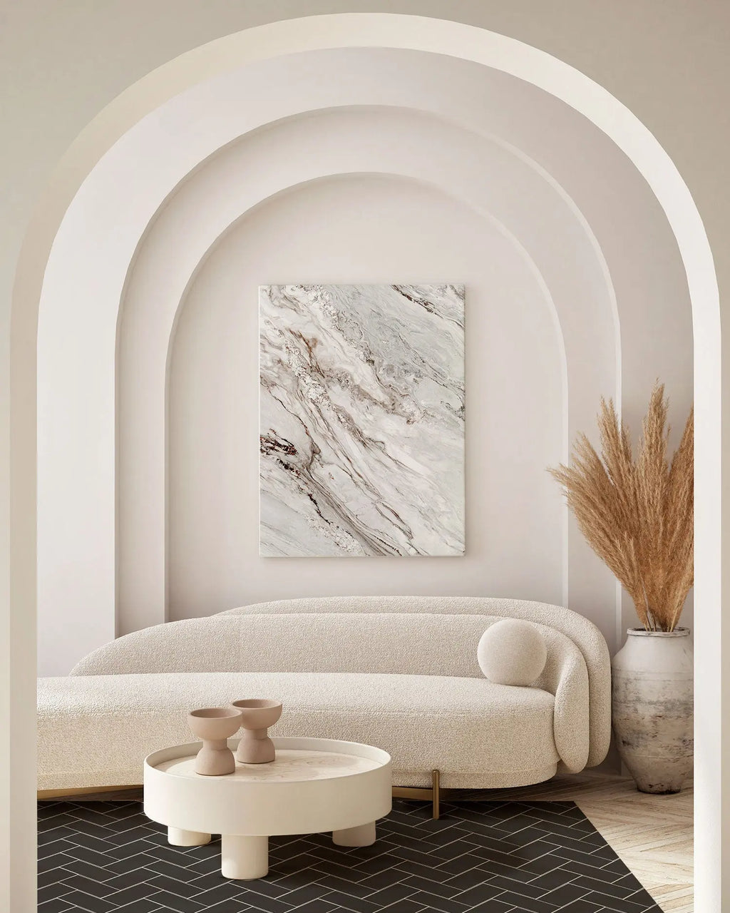 Alfombra Vinílica Mosaico Ladrillos Gris freeshipping - Home and Living